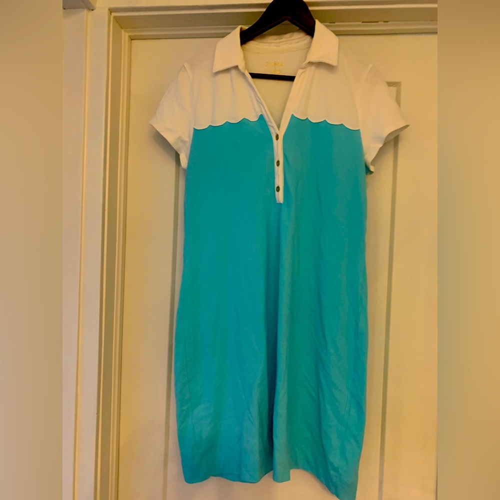 Blue and White Women's Dress
